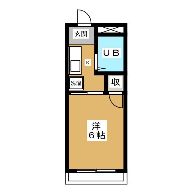 旭が丘ビル(1K/3階)の間取り写真