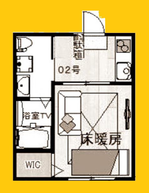 京急本線 生麦駅 徒歩6分 3階建 築15年(1K/2階)の間取り写真