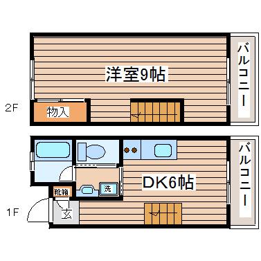 キャトルセゾンII(1DK/1階)の間取り写真