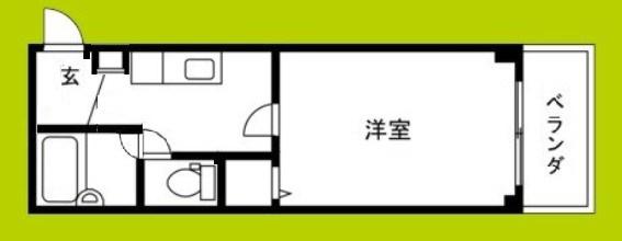 カーサ東住吉5(1K/4階)の間取り写真