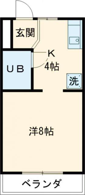 シャトレ蔵持(1K/1階)の間取り写真
