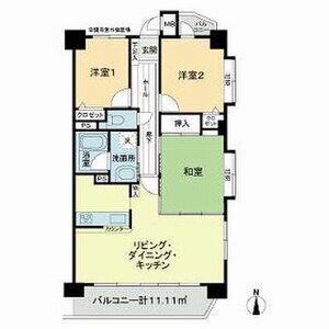 ライオンズマンション西伏屋第2(3LDK/3階)の間取り写真
