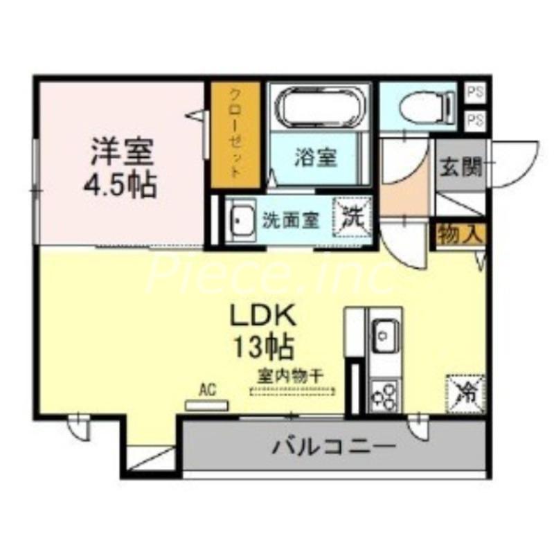 AVENIR城北(1LDK/3階)の間取り写真