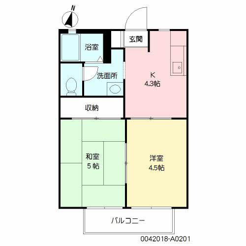 ベルメゾンYOSHI (2K/2階)の間取り写真