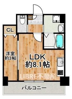 テラ西九条(1LDK/4階)の間取り写真