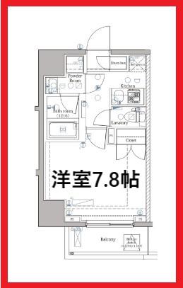 ディップス上野ノース(1K/9階)の間取り写真