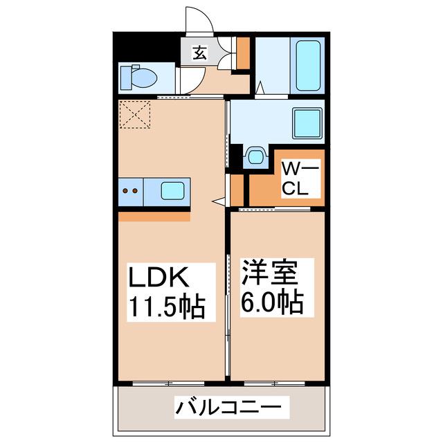 SMILE GARDEN 菊陽(1LDK/2階)の間取り写真