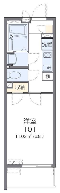 ＪＲ横浜線 大口駅 徒歩15分 3階建 築10年(1K/1階)の間取り写真