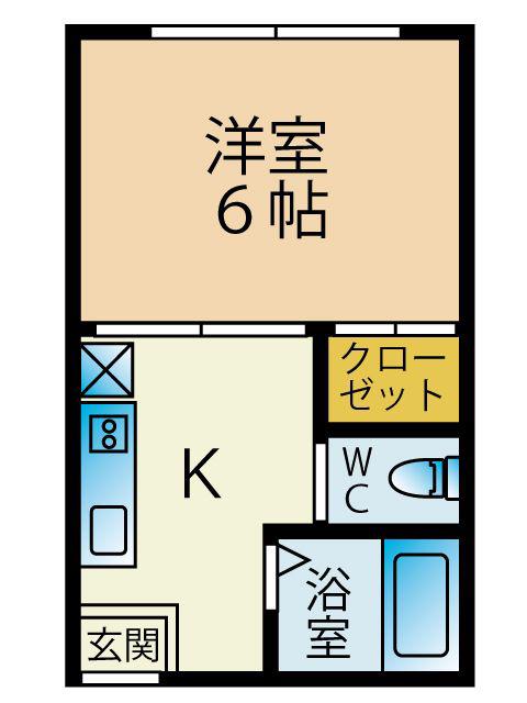BCASA 多摩永山 RE-BORN(1K/1階)の間取り写真