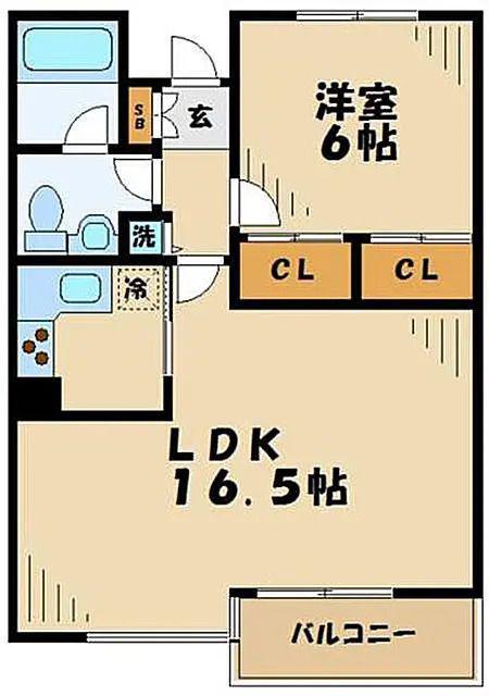 PLANET永山(1LDK/3階)の間取り写真