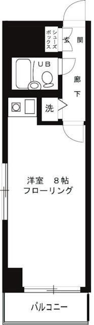 ライオンズマンション音羽(ワンルーム/9階)の間取り写真