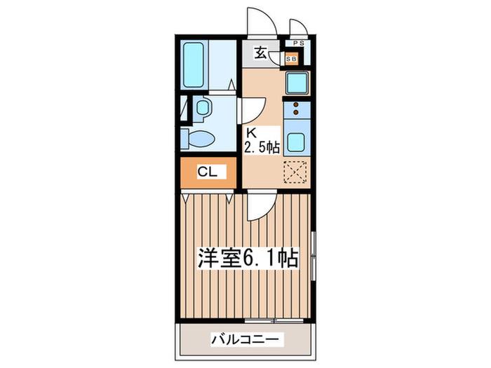 リブリ・SAIRIN23(1K/2階)の間取り写真