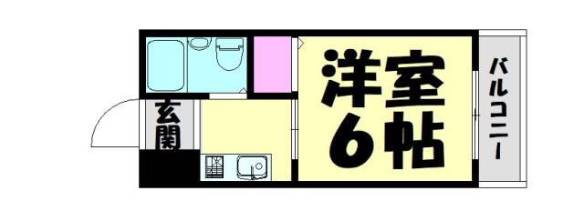 エストラビラ(1K/2階)の間取り写真