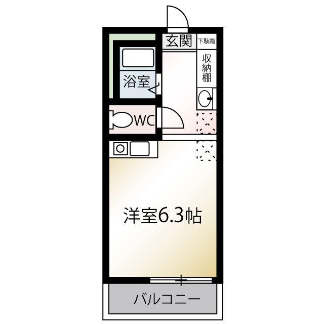 MQUARTO成増(ワンルーム/2階)の間取り写真