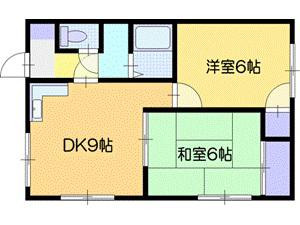 5丁目ハイツ(2DK/3階)の間取り写真