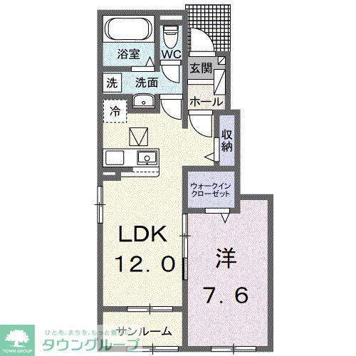 ＪＲ宇都宮線 白岡駅 徒歩23分 2階建 新築(1LDK/1階)の間取り写真