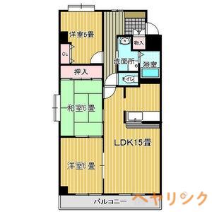 アディー緑ヶ丘(3LDK/2階)の間取り写真