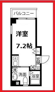 ノベルコート四ツ木(ワンルーム/3階)の間取り写真