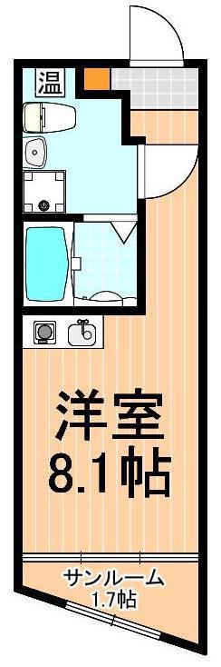 COCOCUBE KITA-SENJUII(ワンルーム/4階)の間取り写真