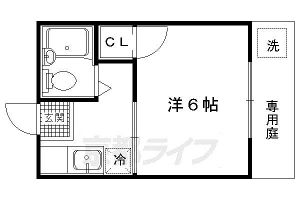 堀川ハイツ(1K/1階)の間取り写真