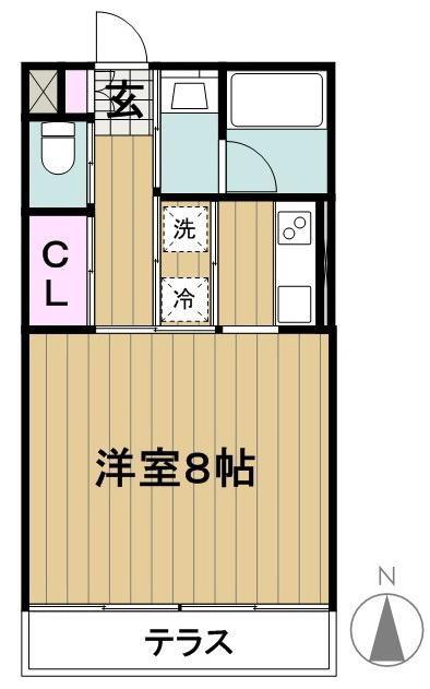SOLATIO(1K/1階)の間取り写真