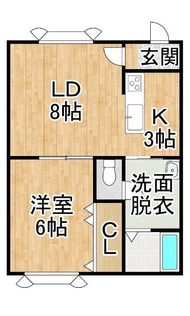 グラニータ(1LDK/2階)の間取り写真