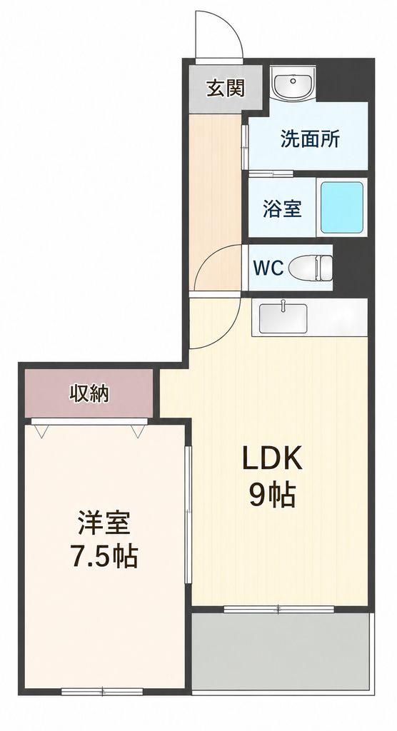 グランデージ中野栄(1LDK/3階)の間取り写真