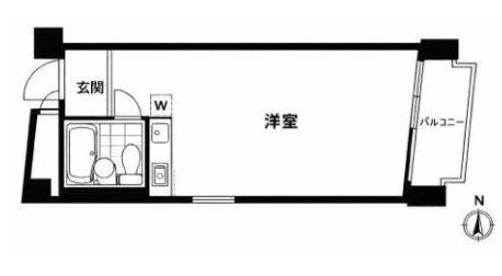 中銀六本木マンション(ワンルーム/4階)の間取り写真