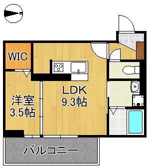 エスト・プラージュ(1LDK/3階)の間取り写真
