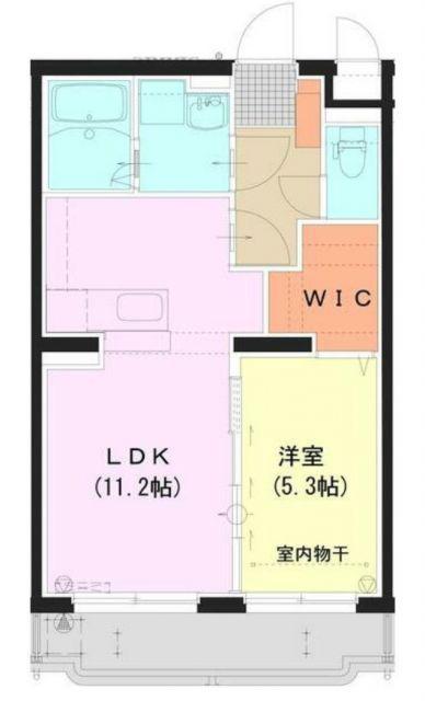 ユーミー新高岡(1LDK/2階)の間取り写真