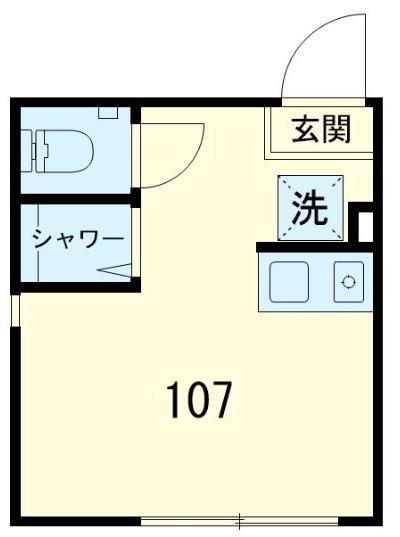 グラード練馬高野台(ワンルーム/1階)の間取り写真