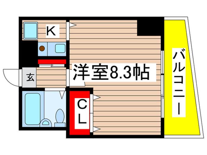 ナビシティ大須II(1K/12階)の間取り写真