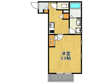 OHANA(1K/1階)の間取り写真