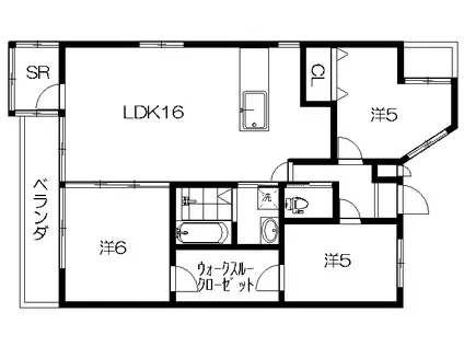 ビフレスト21(3LDK/4階)の間取り写真