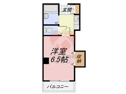 ファロー和泉(1K/2階)の間取り写真