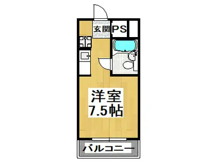 MアンドFマンション(ワンルーム/3階)の間取り写真