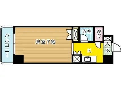 エヴァグレース小倉I(1K/5階)の間取り写真