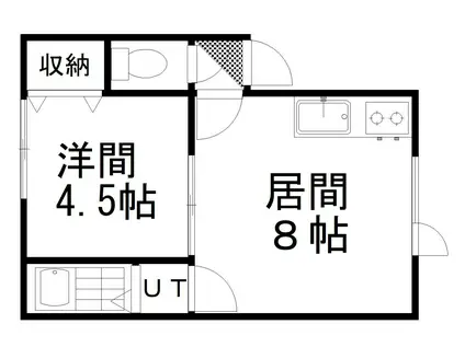 コーポすみれ(1DK/2階)の間取り写真