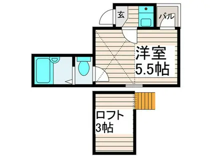 アルゴ西新井(ワンルーム/3階)の間取り写真