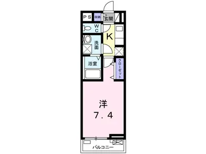 サンプラザ金剛(1K/2階)の間取り写真
