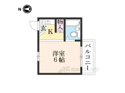 ジュネス美也古 パートⅡ(1K/1階)の間取り写真