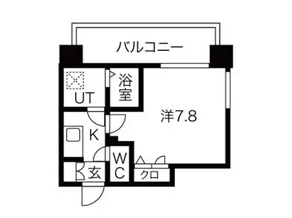 メイクス矢場町II(1K/6階)の間取り写真