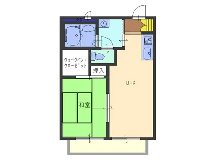 グランシャリオ(1LDK/2階)の間取り写真