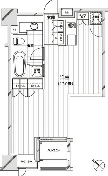 カスタリア銀座 12階階 間取り