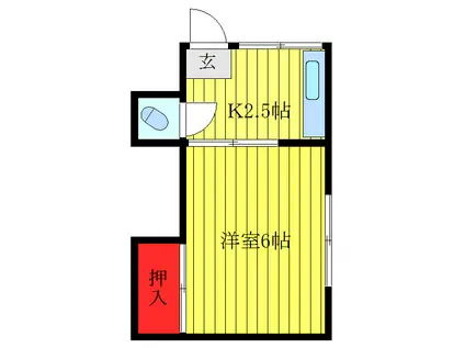 大和田ビル(1K/3階)の間取り写真