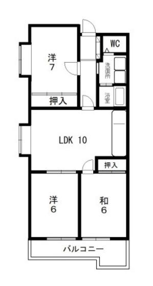 リビエール西坂(3LDK/2階)の間取り写真