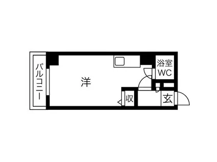 ローヤルハイツ菊水駅(1DK/6階)の間取り写真