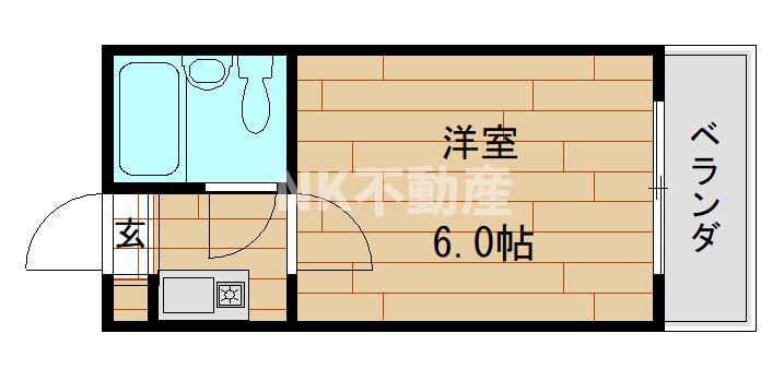 エクセルコート(1K/4階)の間取り写真