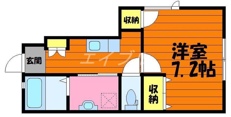 CASA ウエスト(1K/1階)の間取り写真