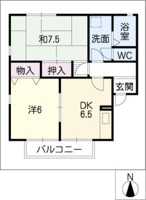 キャンサー336(2DK/2階)の間取り写真